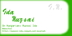 ida muzsai business card